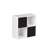Wooden 4 Cube Storage Unit (Black Baskets) - Laura James