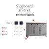 Chatsworth Sideboard in Grey - Laura James