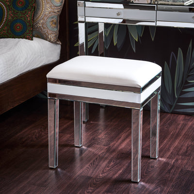 Aleanor Dressing Table, Stool and Tri-Fold Vanity Mirror - Laura James