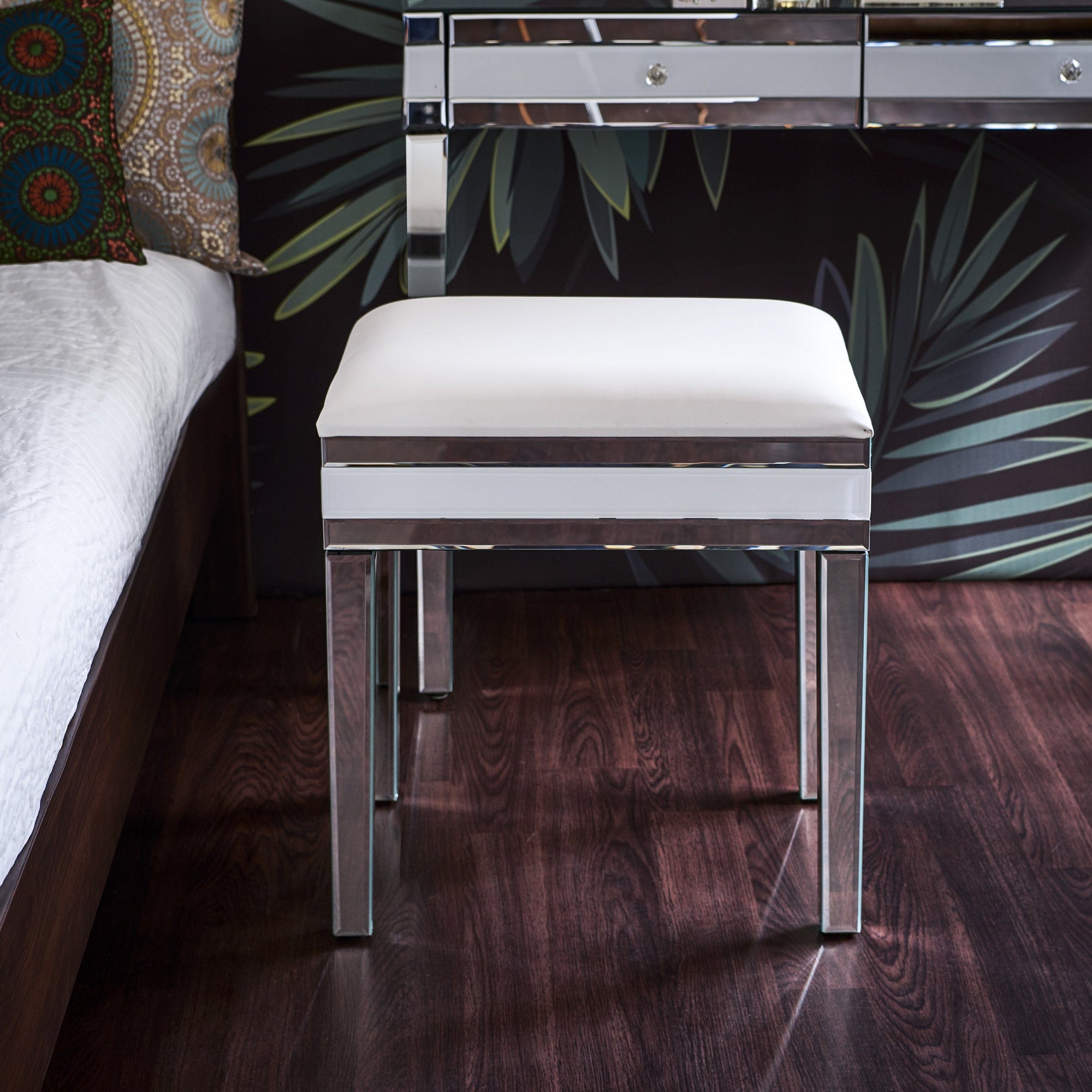 Aleanor Dressing Table, Stool and TriFold Vanity Mirror In Stock 11