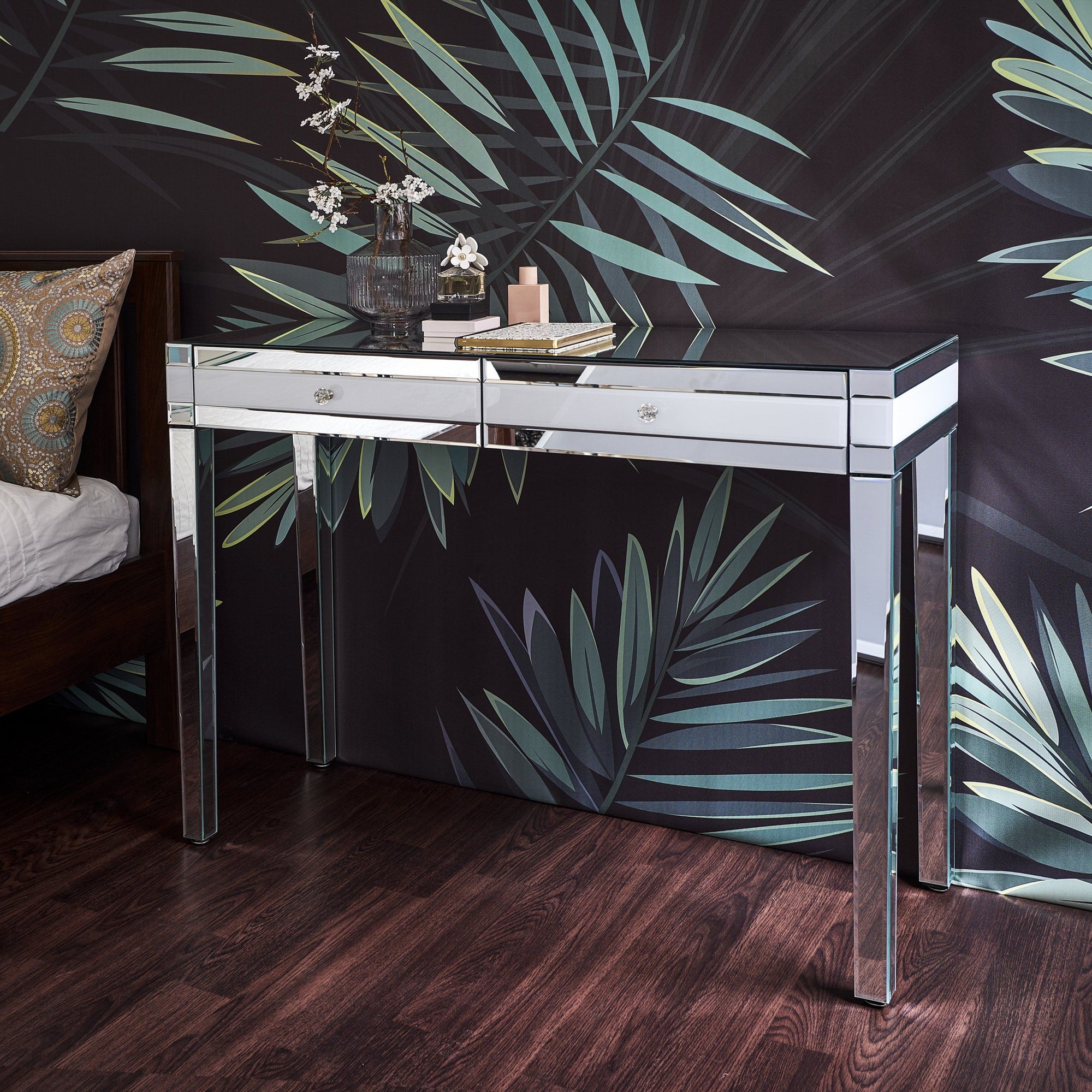 Aleanor Dressing Table, Stool and TriFold Vanity Mirror In Stock 11