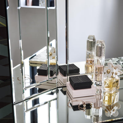Aleanor Dressing Table, Stool and Tri-Fold Vanity Mirror - Laura James