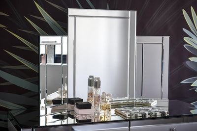 Aleanor Dressing Table, Stool and Tri-Fold Vanity Mirror - Laura James