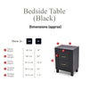 Aleanor Glass Mirrored Bedside Table, 2 drawer - black - Laura James