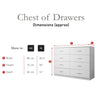 8 Drawer Chest in White - Laura James